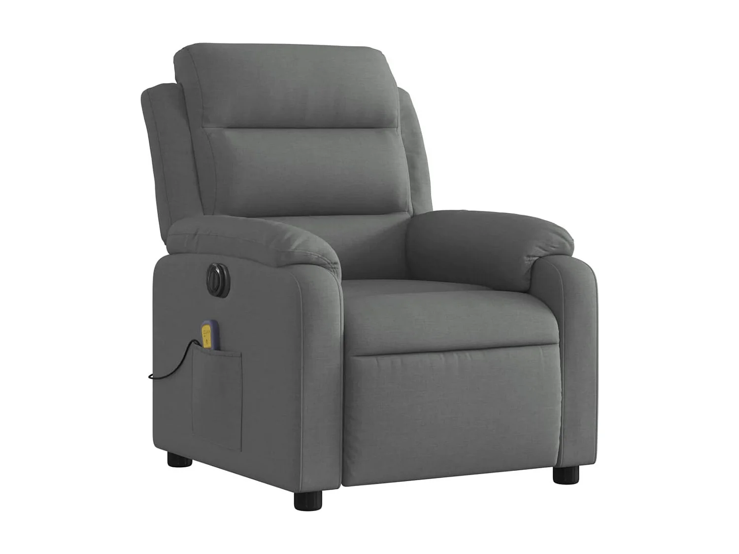Fauteuil inclinable massant électrique gris foncé tissu