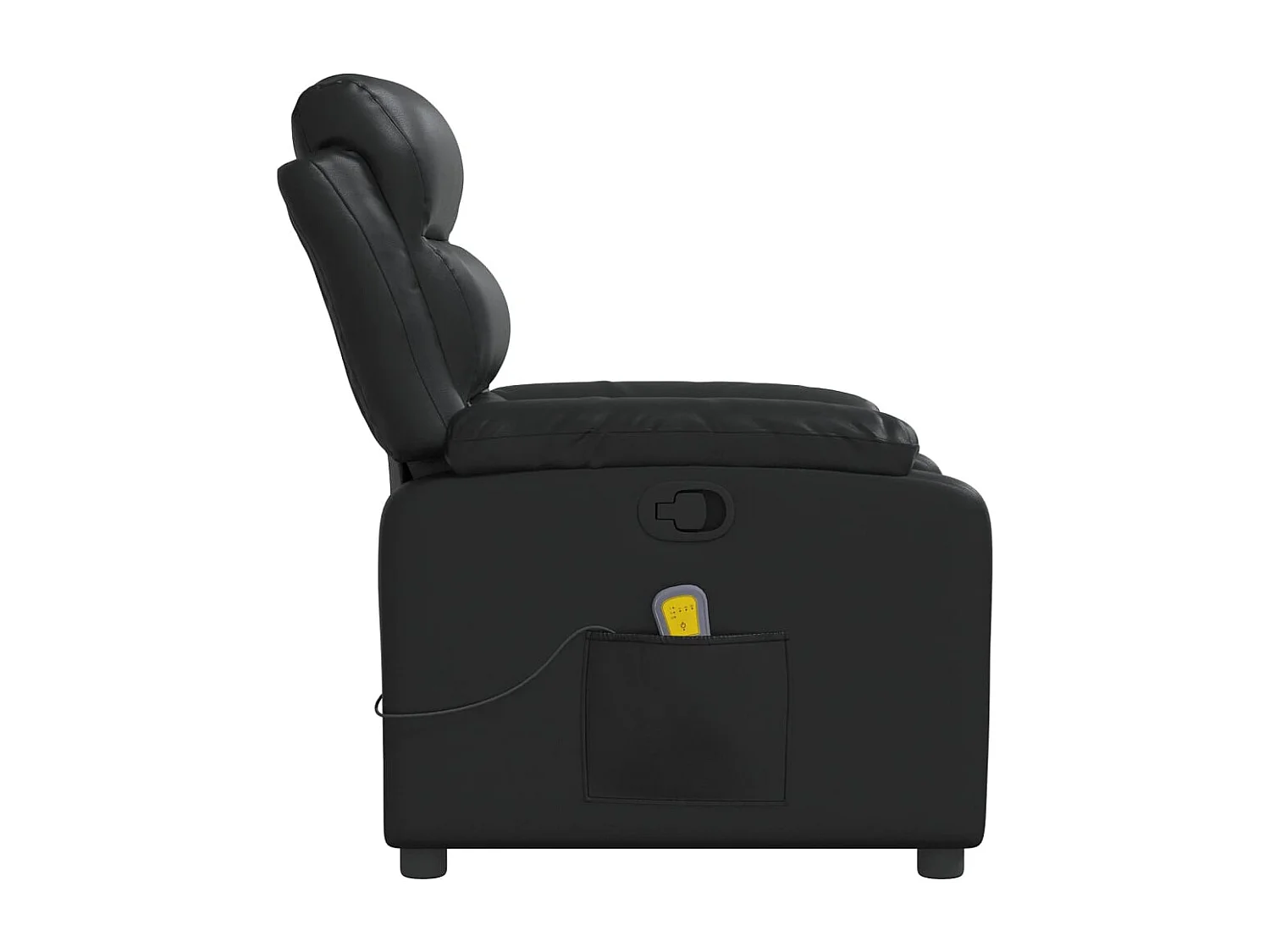 Fauteuil massant inclinable Noir Similicuir