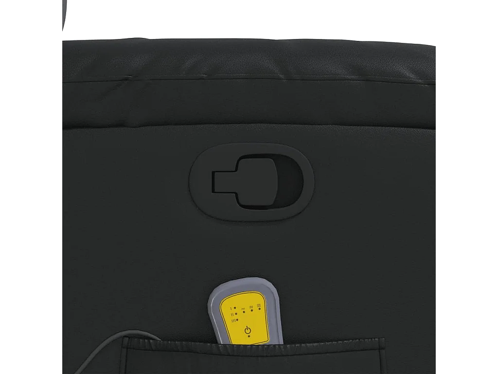 Fauteuil massant inclinable Noir Similicuir