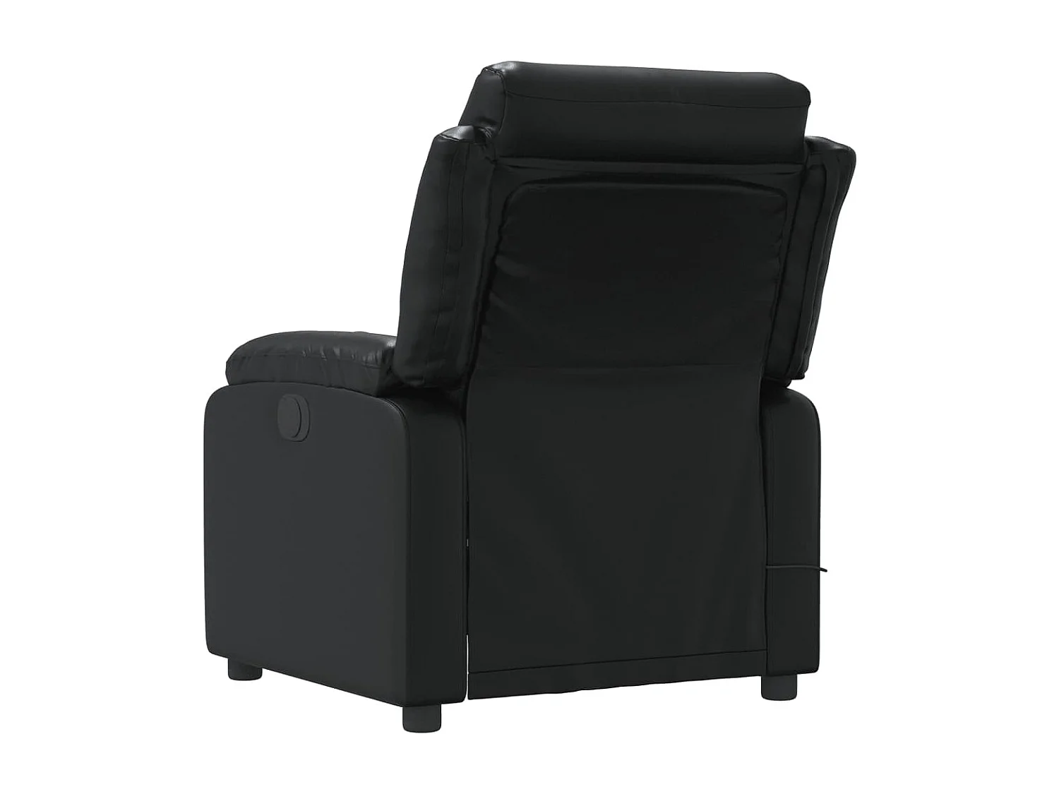 Fauteuil massant inclinable Noir Similicuir