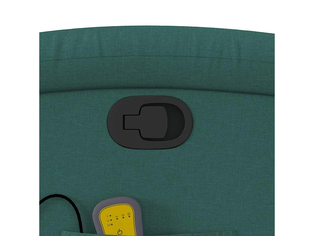 Fauteuil massant inclinable Vert foncé Tissu