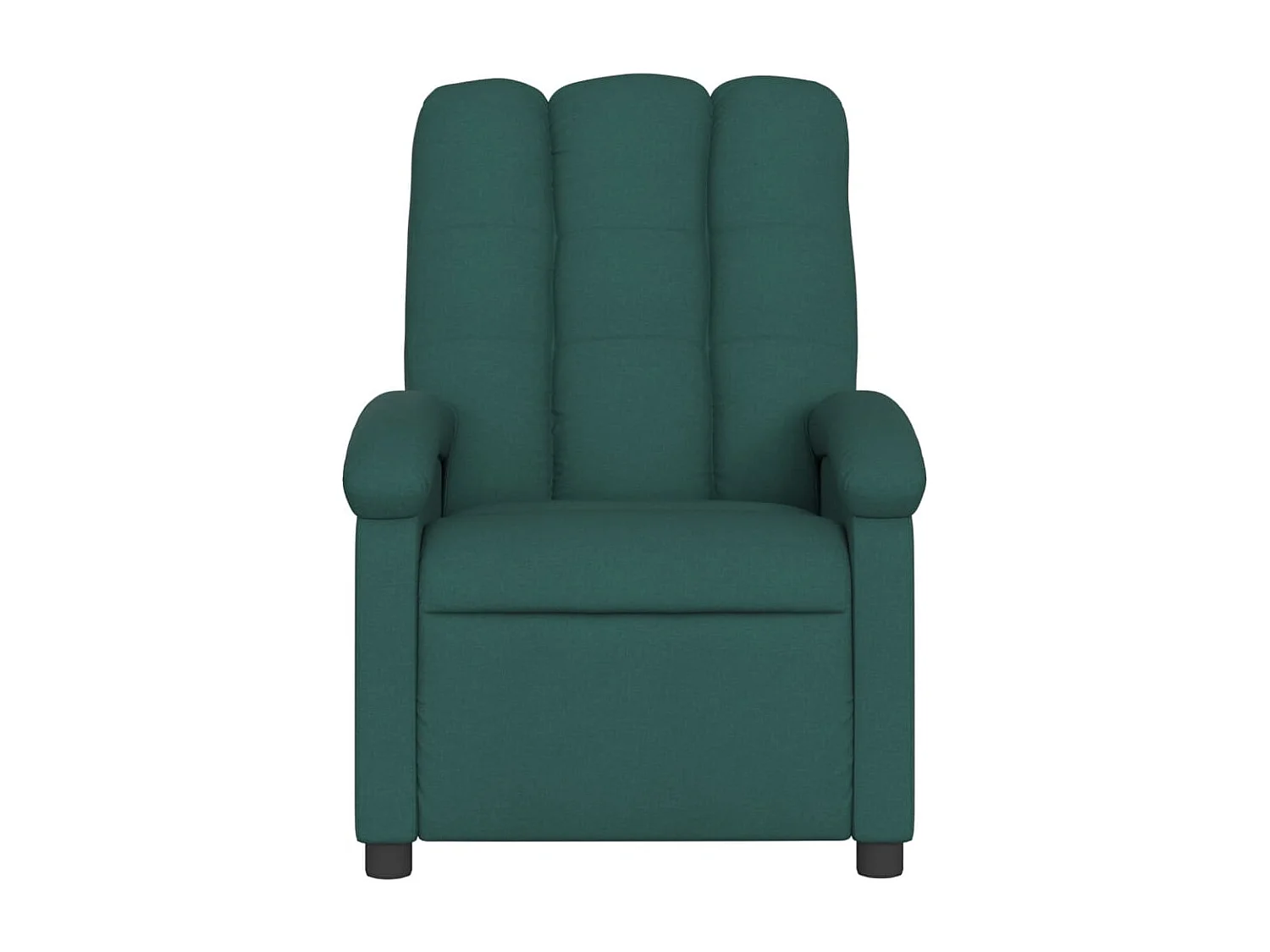 Fauteuil massant inclinable Vert foncé Tissu