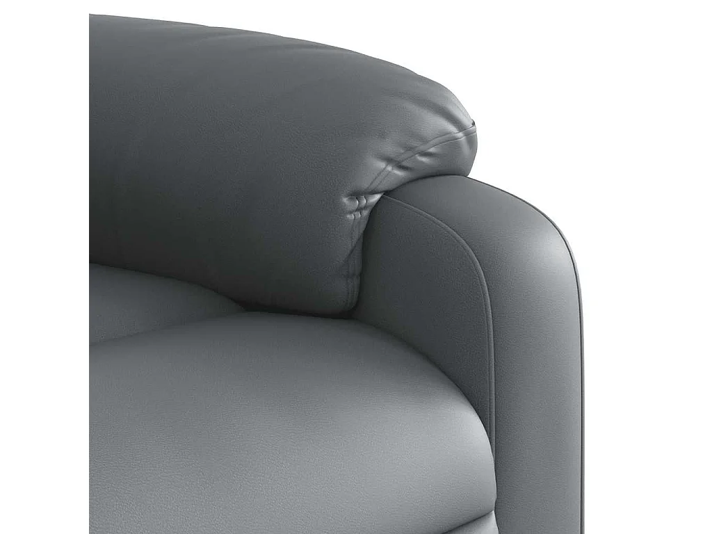 Fauteuil massant inclinable Gris Similicuir