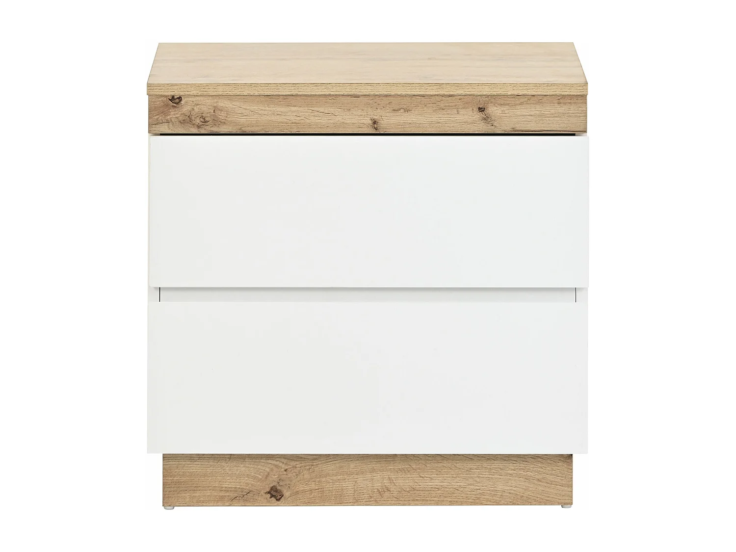 Table de chevet avec rangement - blanc,d50cm×h55cm