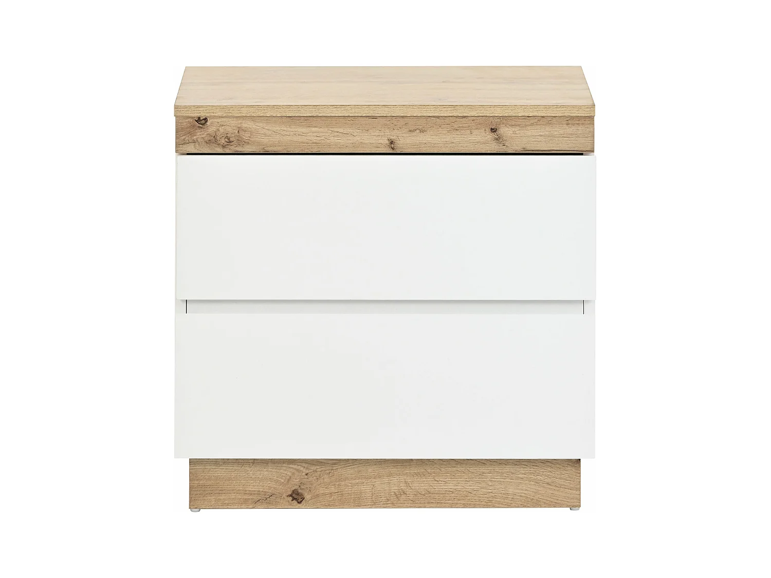 Table de chevet avec rangement - blanc,d50cm×h55cm