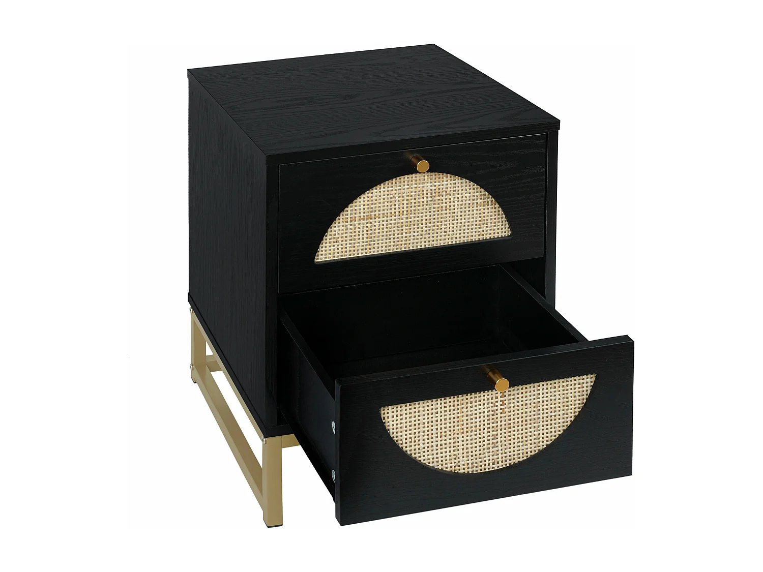 Table de chevet, symétrie semi-circulaire,d40cm×h53cm