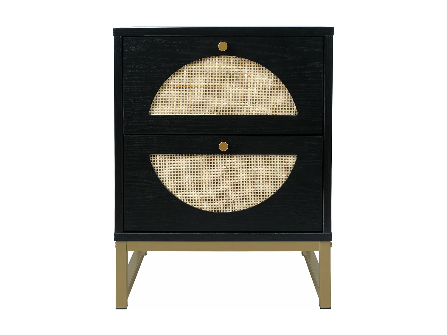 Table de chevet, symétrie semi-circulaire,d40cm×h53cm