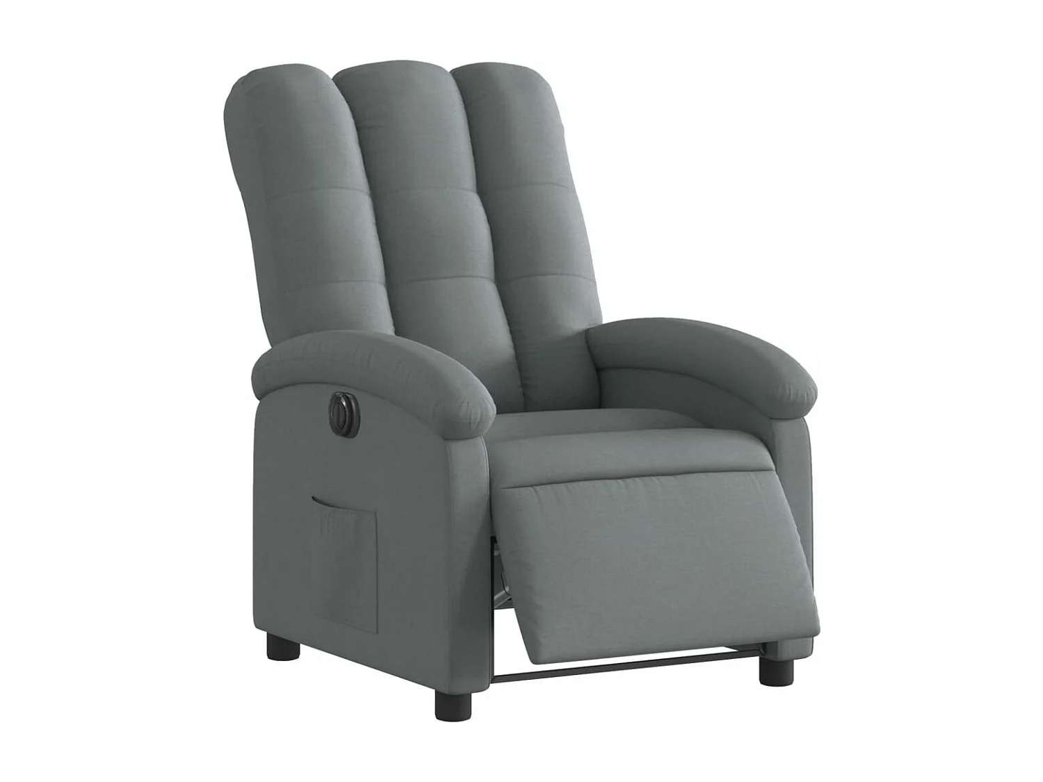 Fauteuil inclinable électrique Gris foncé Tissu