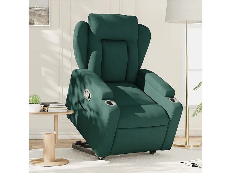 Fauteuil inclinable vert foncé tissu