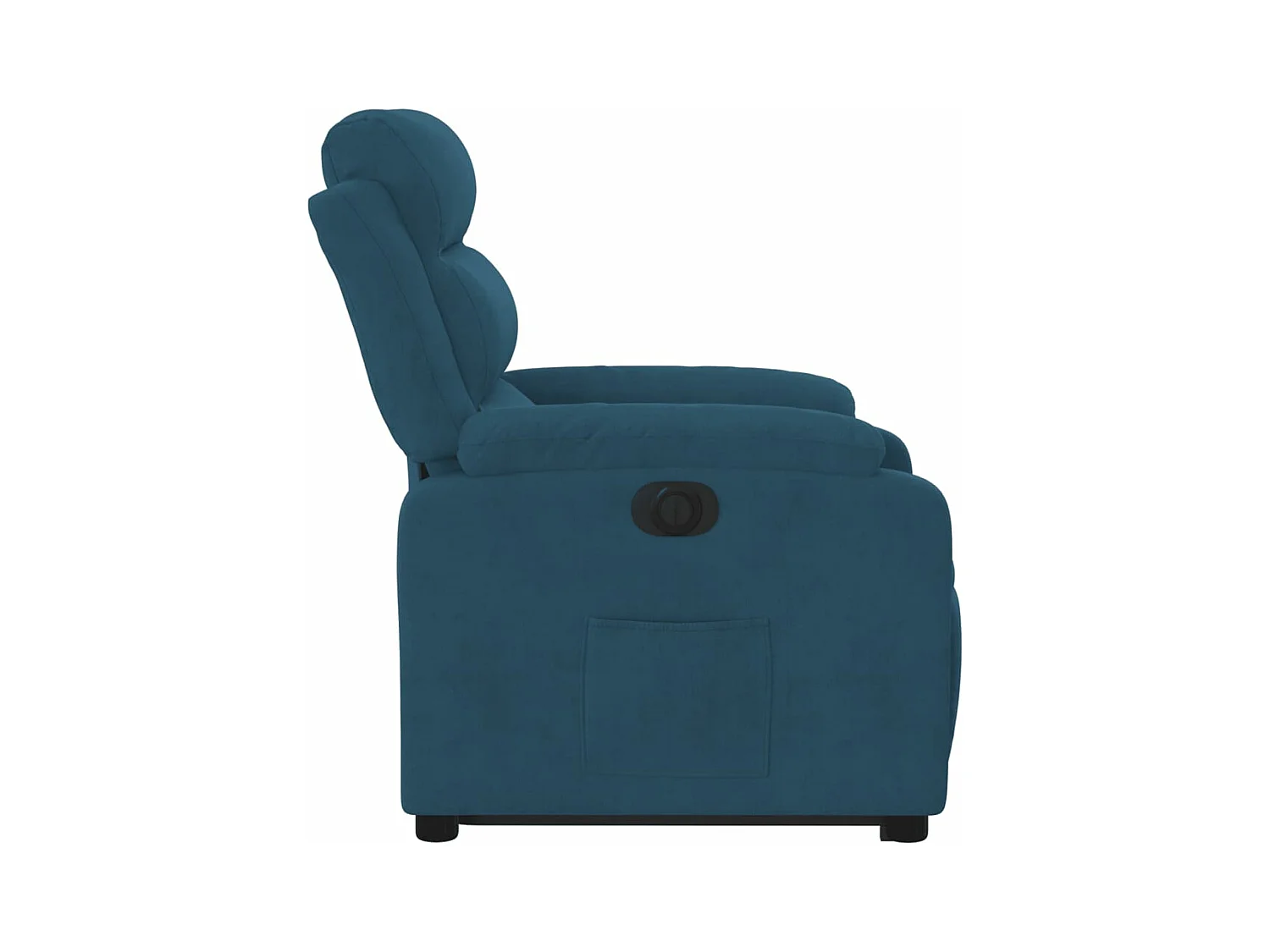 Fauteuil inclinable électrique bleu velours