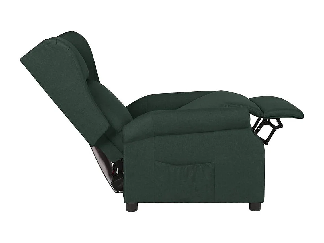 Fauteuil inclinable Vert foncé Tissu