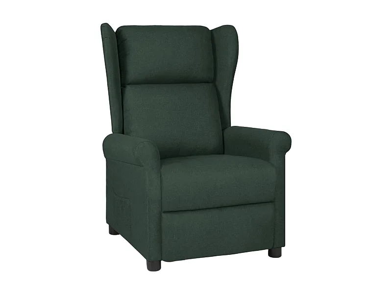 Fauteuil inclinable Vert foncé Tissu