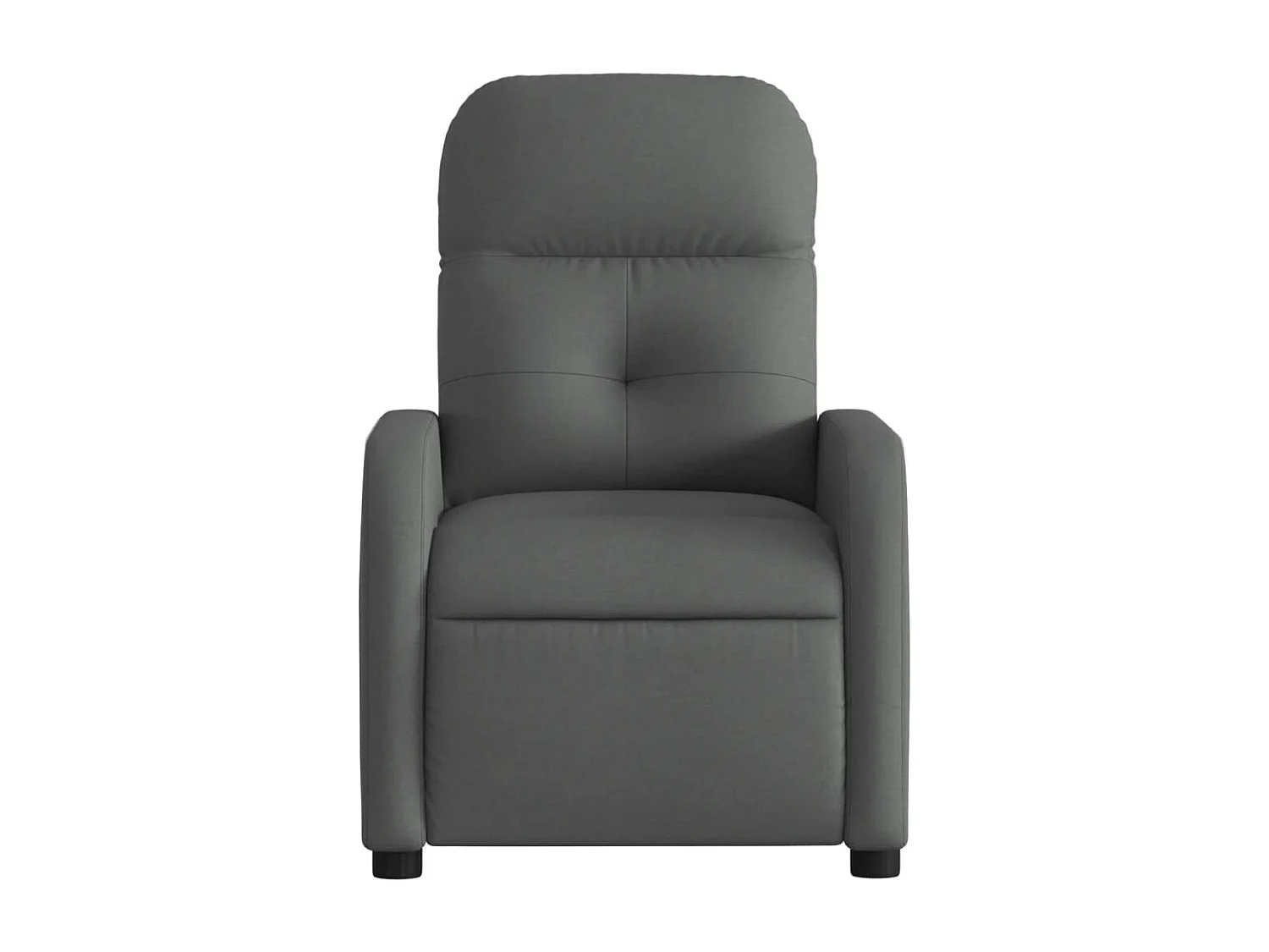Sillón reclinable eléctrico de tela gris oscuro