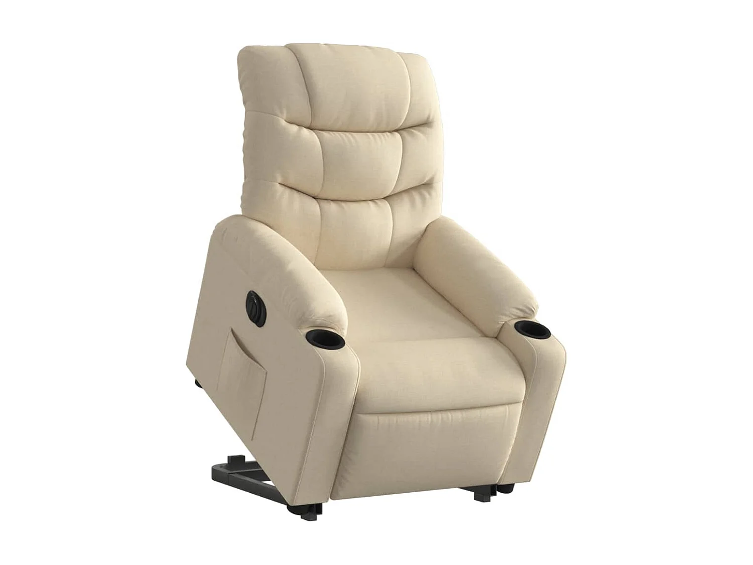 Fauteuil inclinable électrique crème tissu