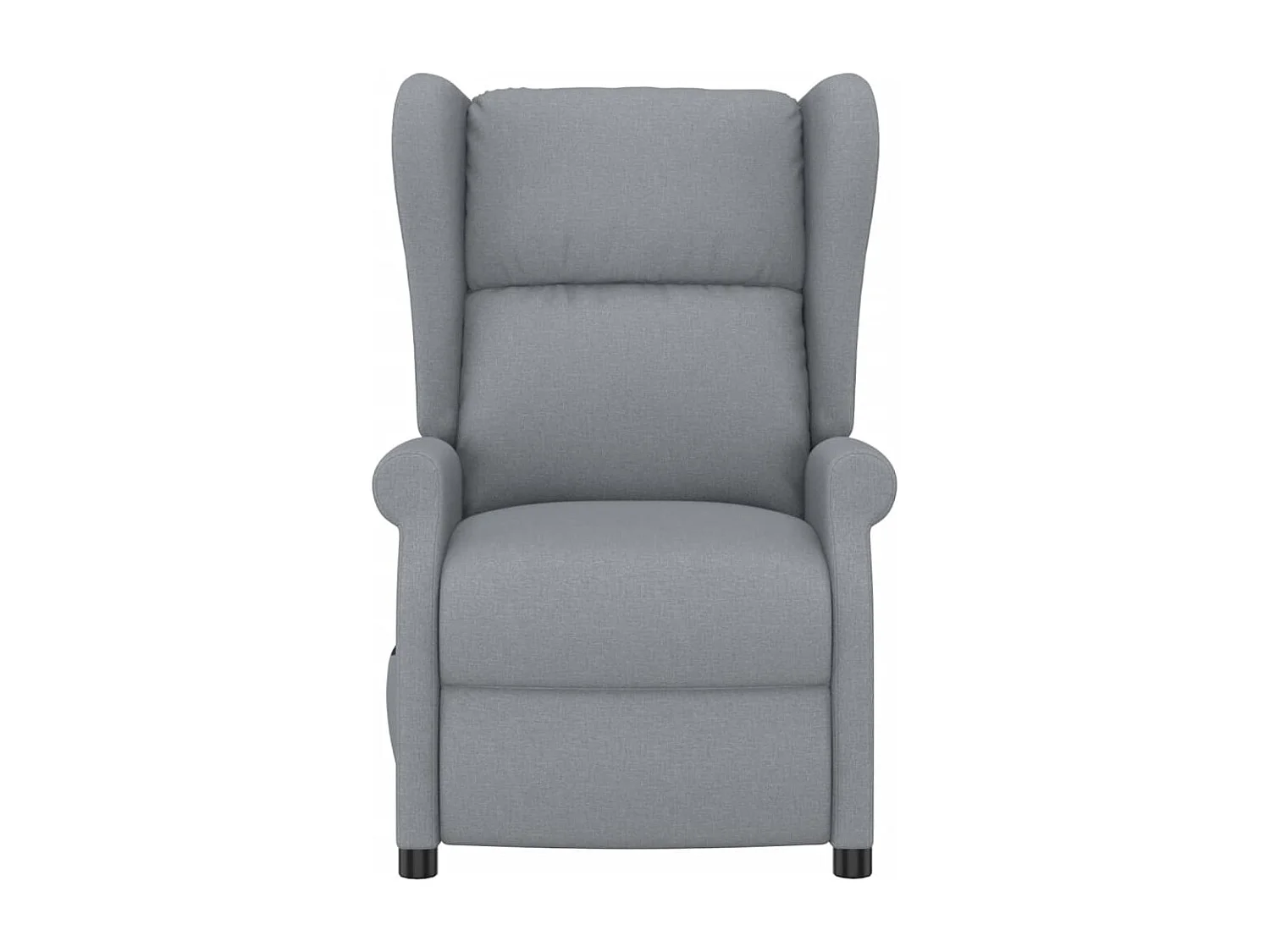 Fauteuil inclinable électrique à oreilles gris clair tissu