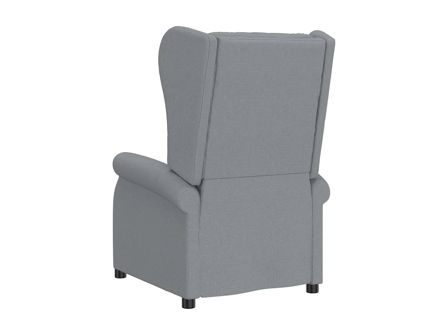 Fauteuil inclinable électrique à oreilles gris clair tissu