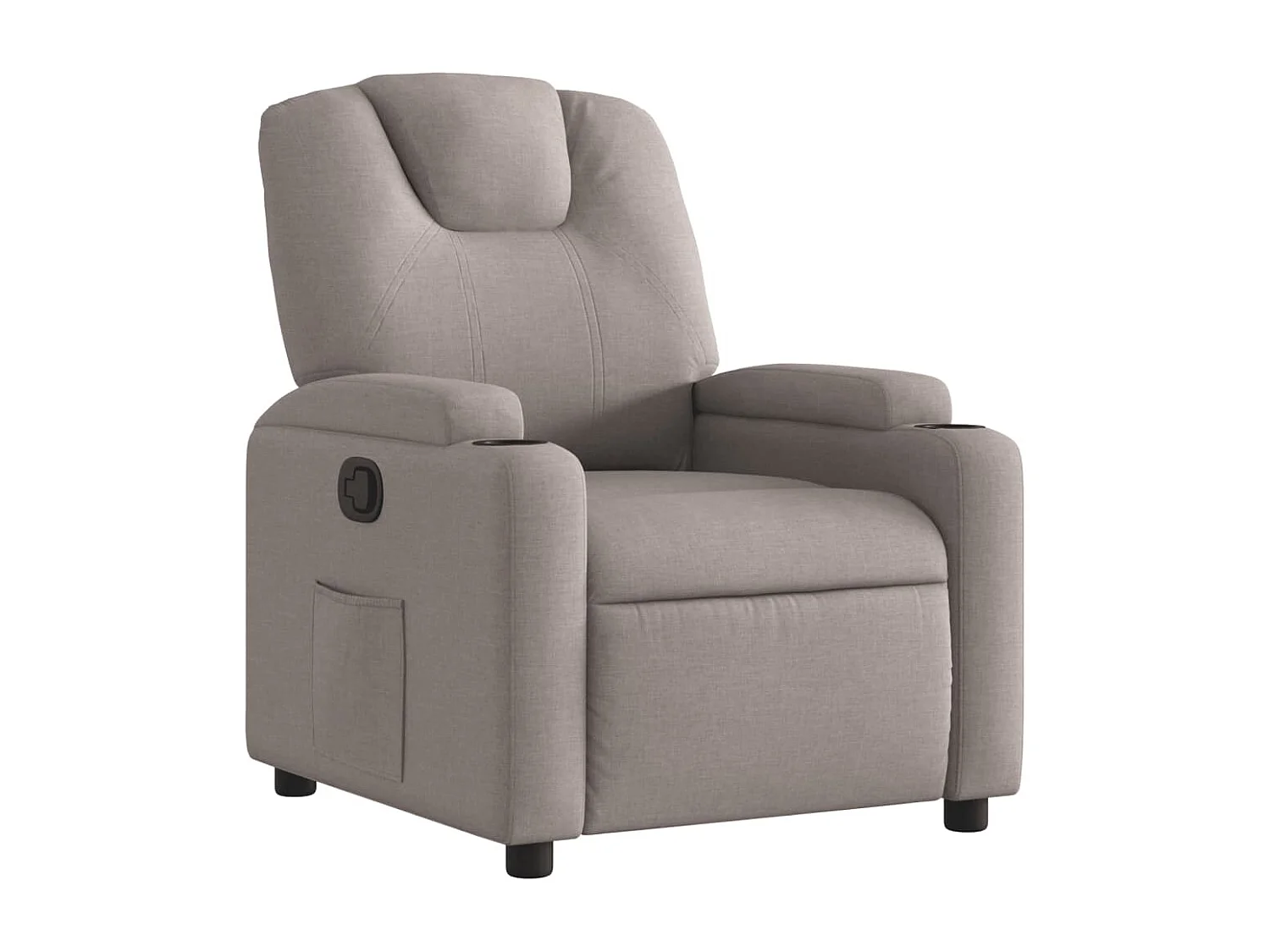 Fauteuil verstelbaar stof taupe