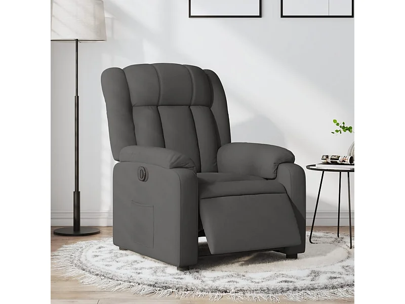 Fauteuil inclinable électrique Gris foncé Tissu