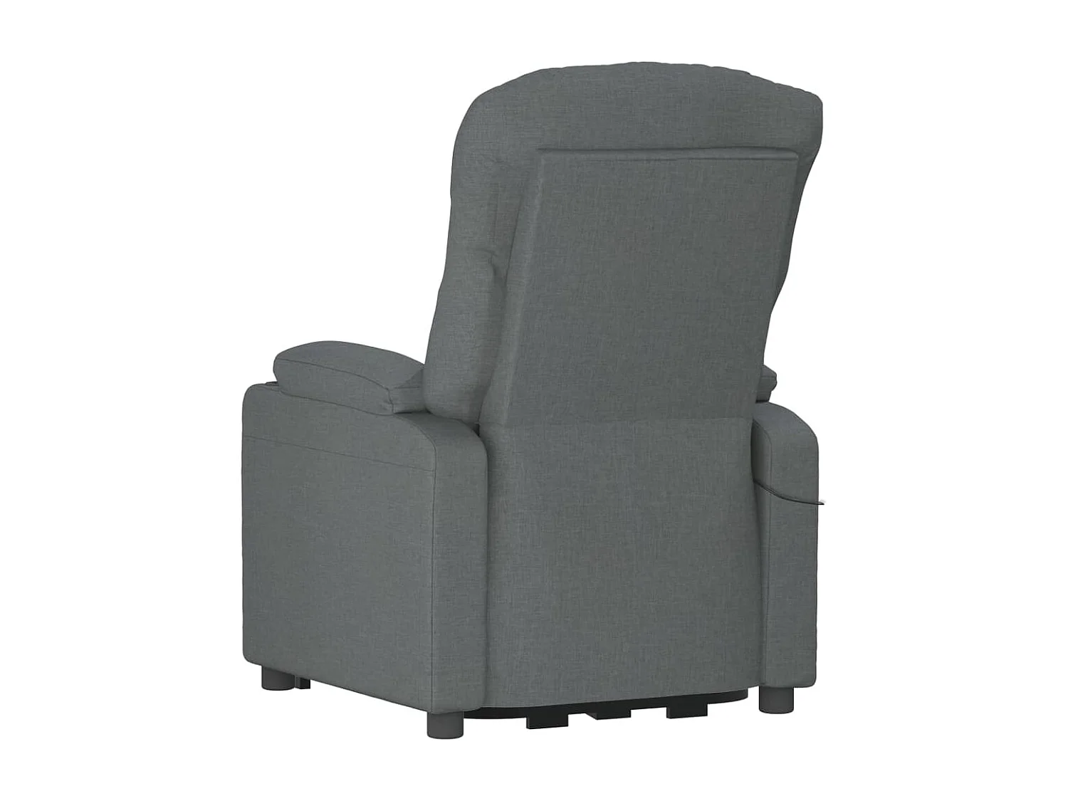 Sillón reclinable eléctrico de tela gris oscuro