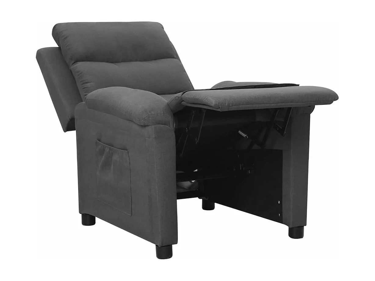 Fauteuil inclinable Gris foncé Tissu