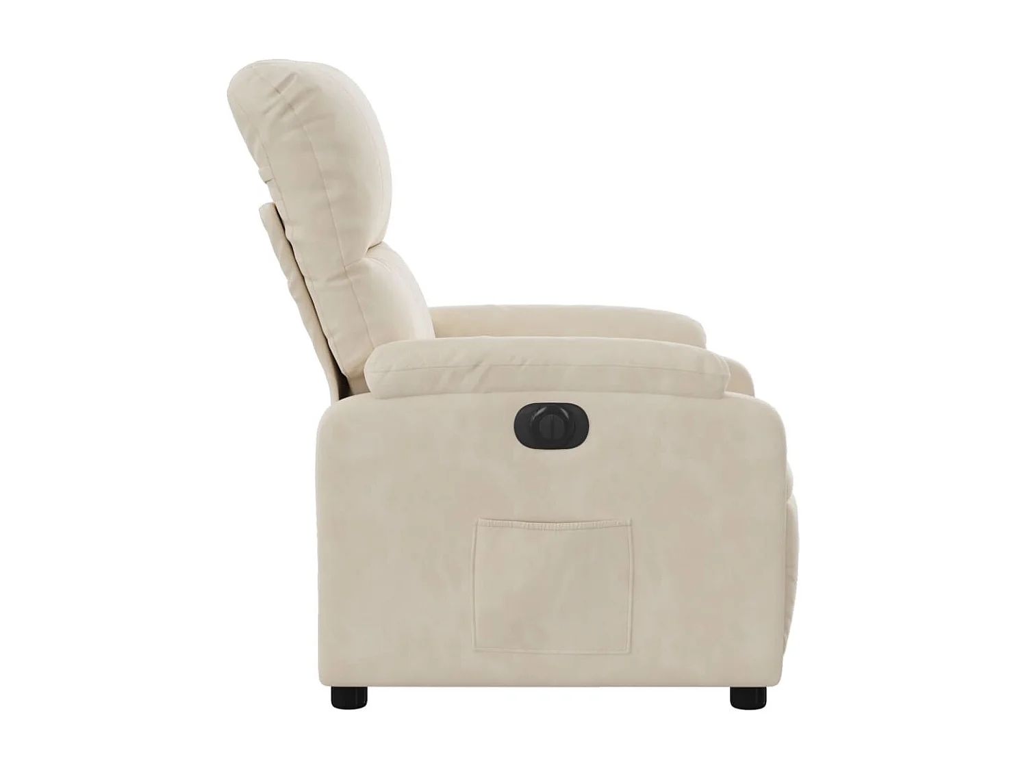 Fauteuil inclinable électrique beige tissu microfibre