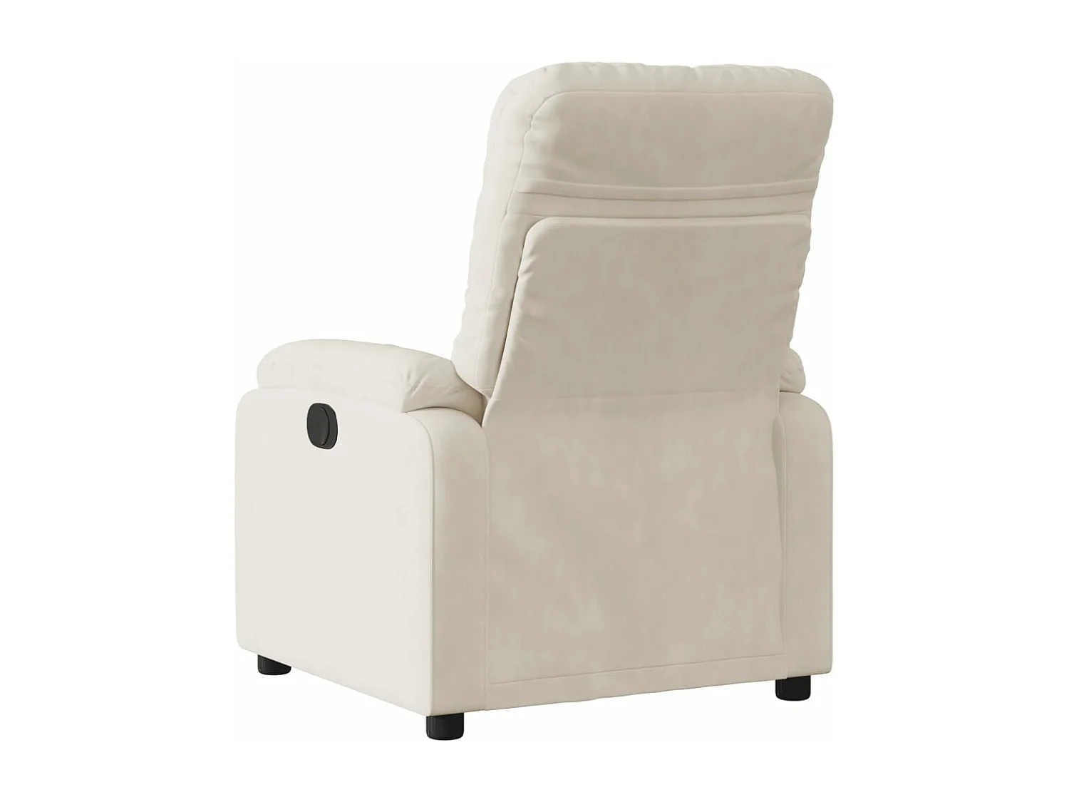 Fauteuil inclinable électrique beige tissu microfibre
