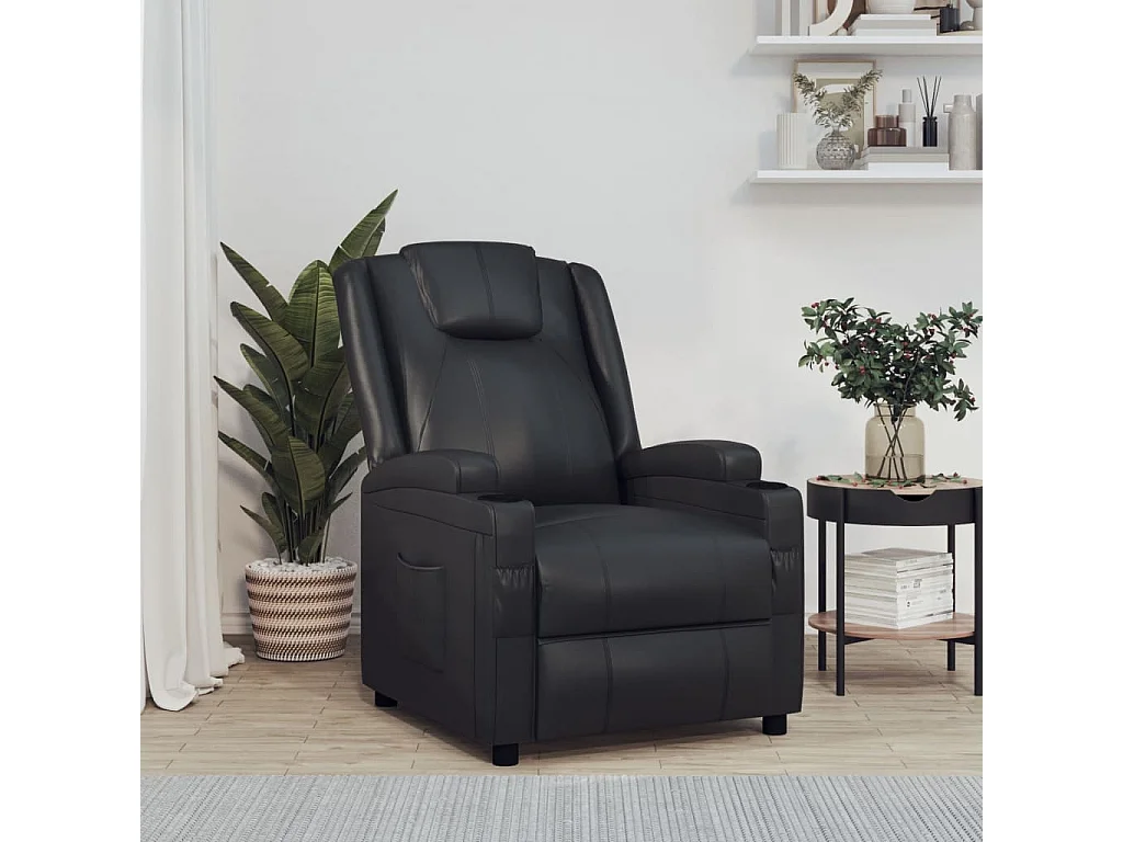 Fauteuil inclinable Noir Similicuir