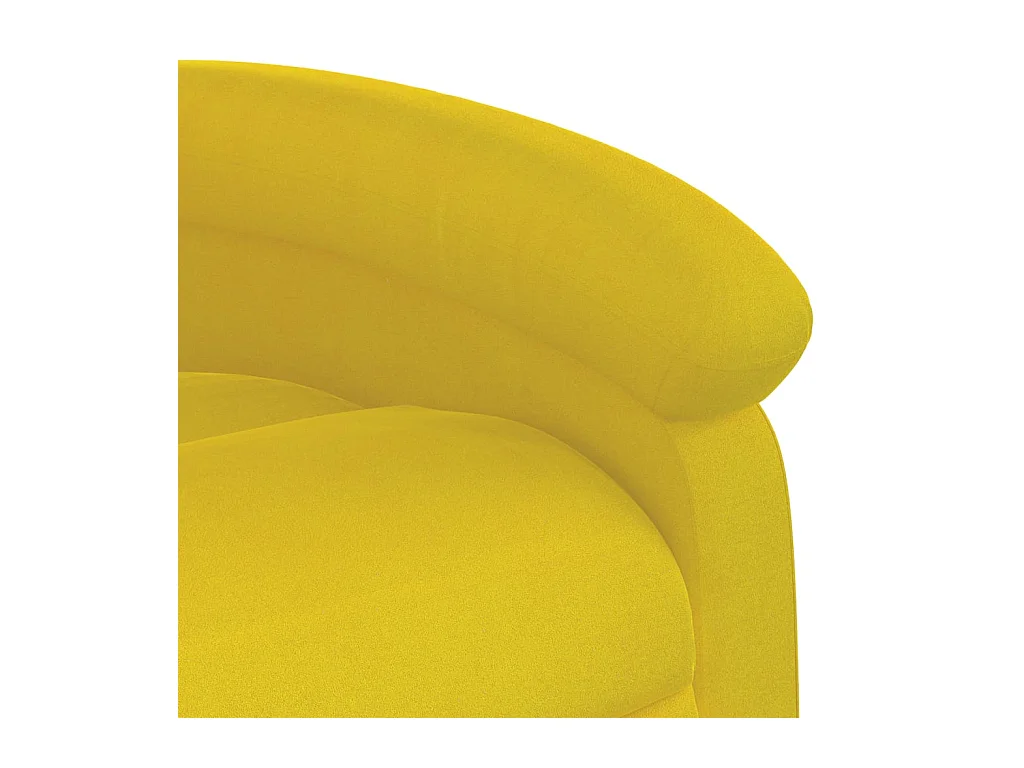 Fauteuil inclinable jaune velours