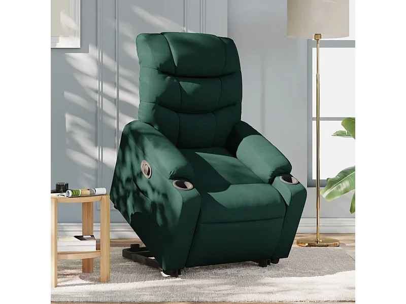 Fauteuil inclinable vert foncé tissu