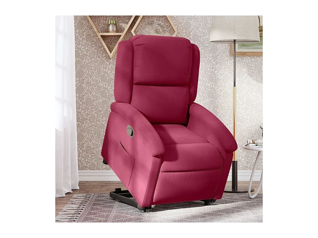 Fauteuil inclinable Rouge bordeaux Velours