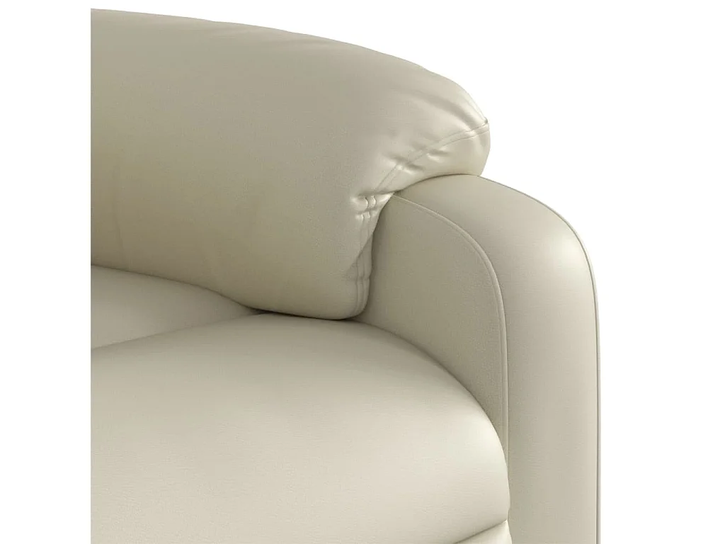 Fauteuil inclinable Crème Similicuir