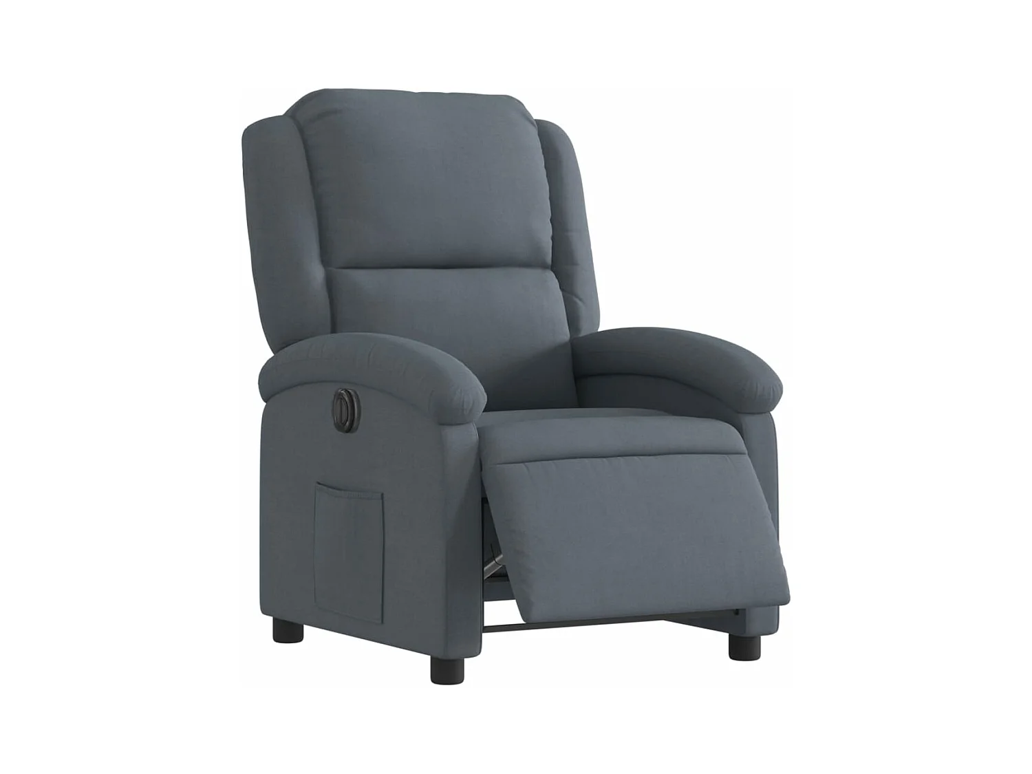 Fauteuil inclinable électrique Gris foncé Velours