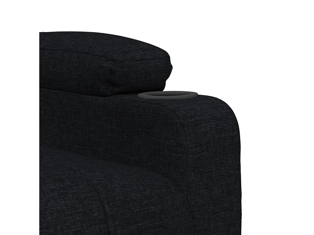 Fauteuil inclinable électrique Noir Tissu