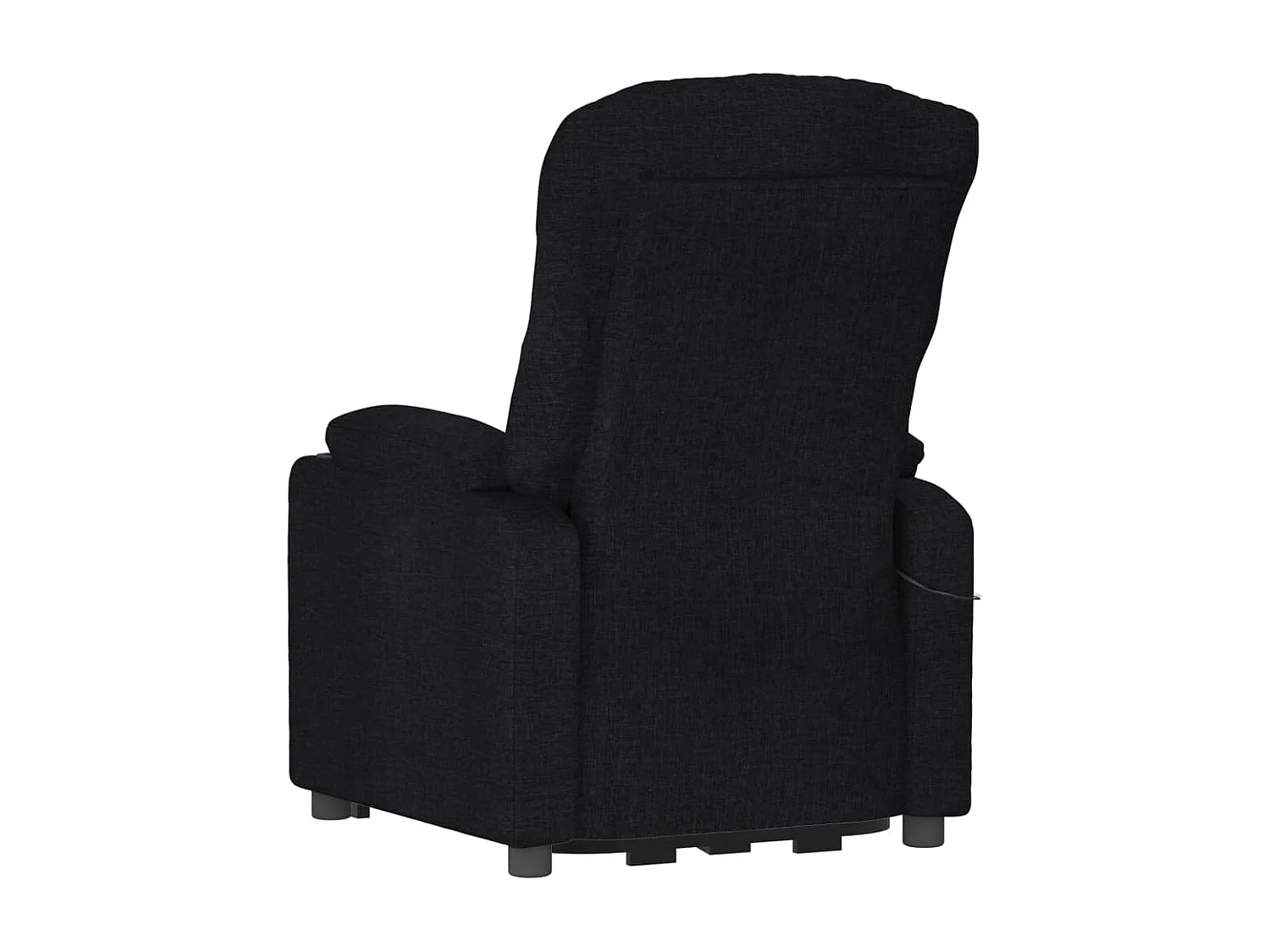 Sillón reclinable eléctrico de tela negro