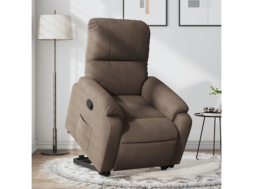 Fauteuil inclinable marron tissu microfibre