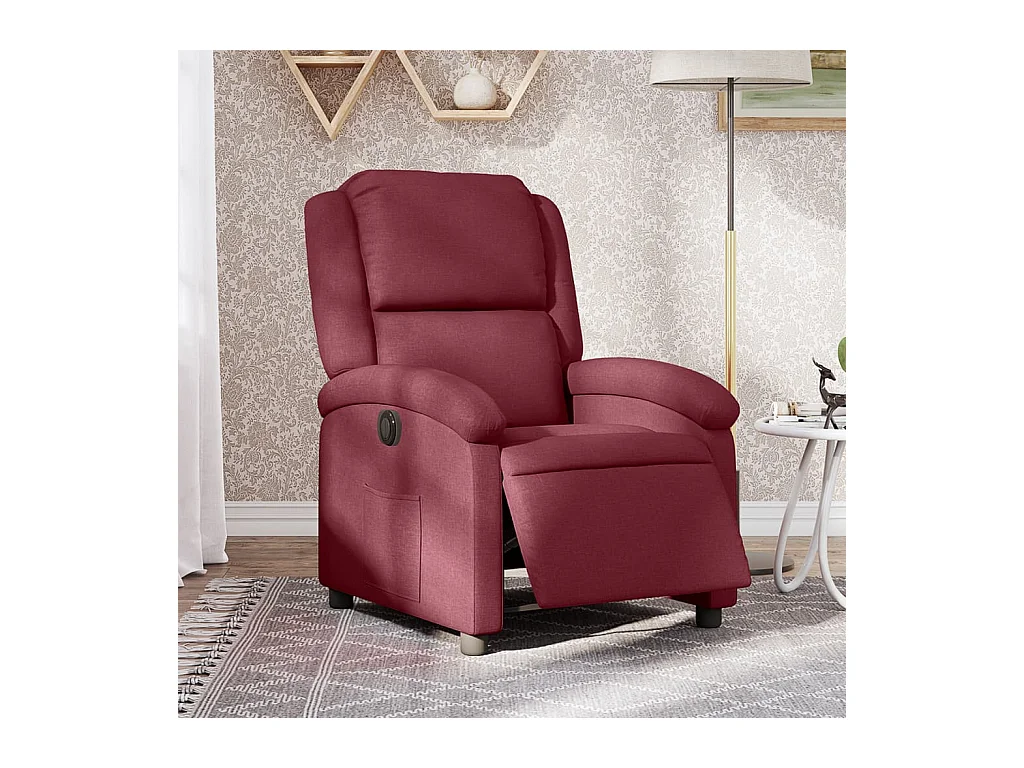 Fauteuil inclinable électrique Rouge bordeaux Tissu