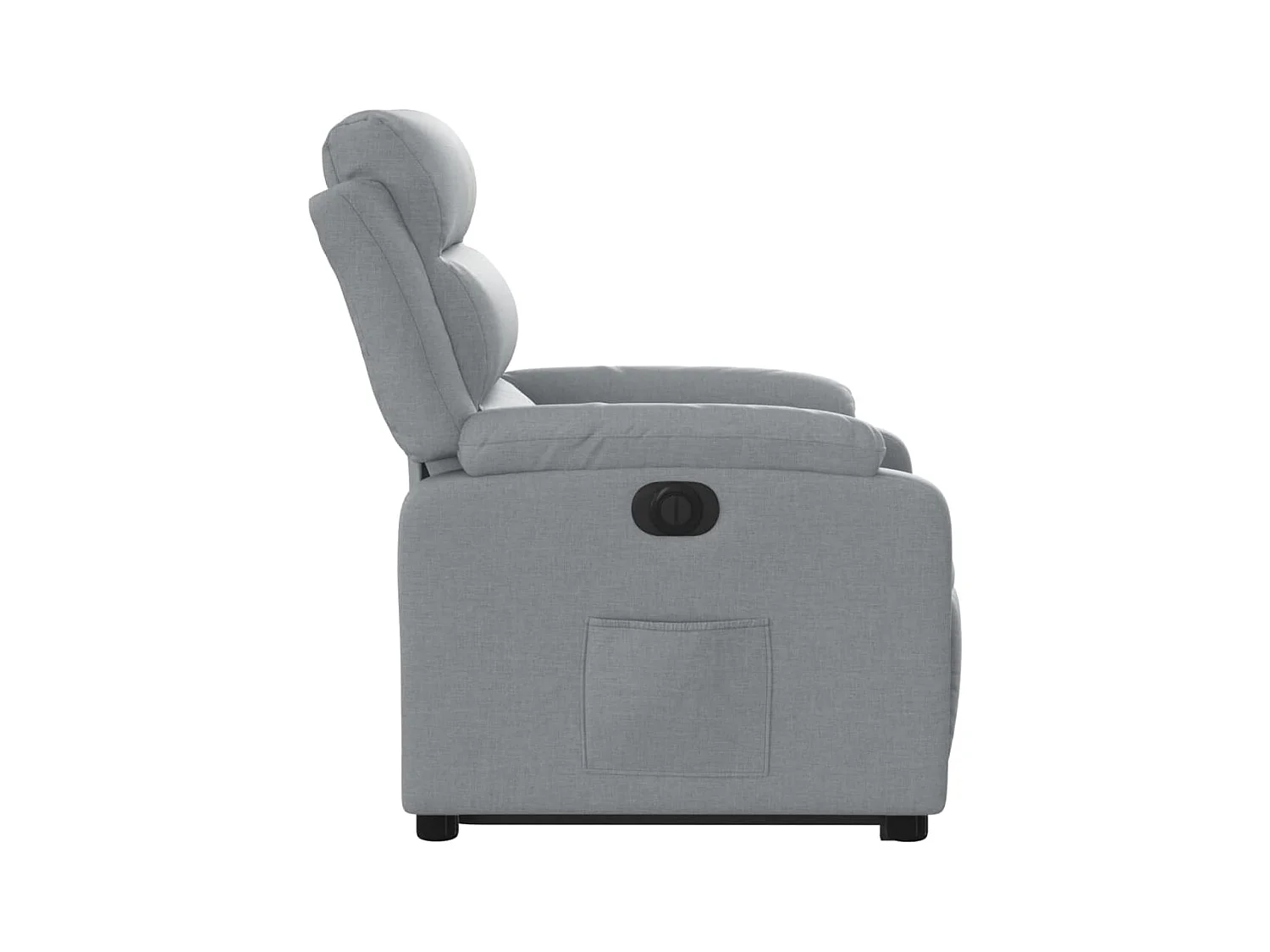 Fauteuil inclinable électrique gris clair tissu