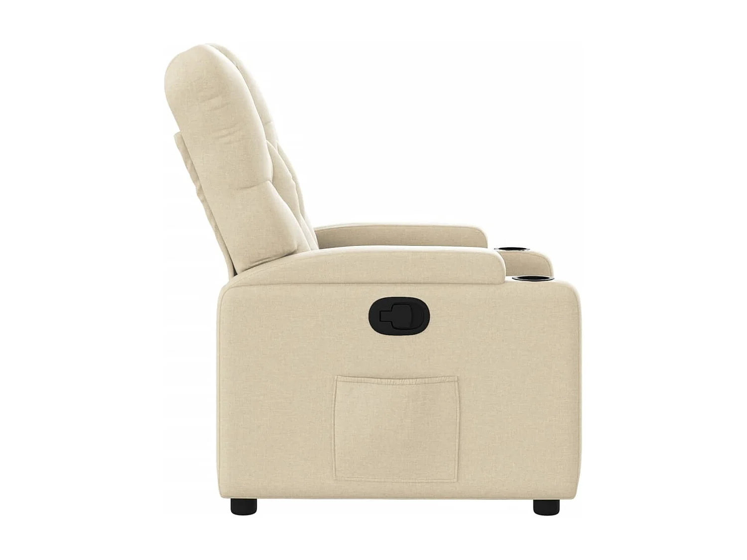 Fauteuil verstelbaar stof crèmekleurig