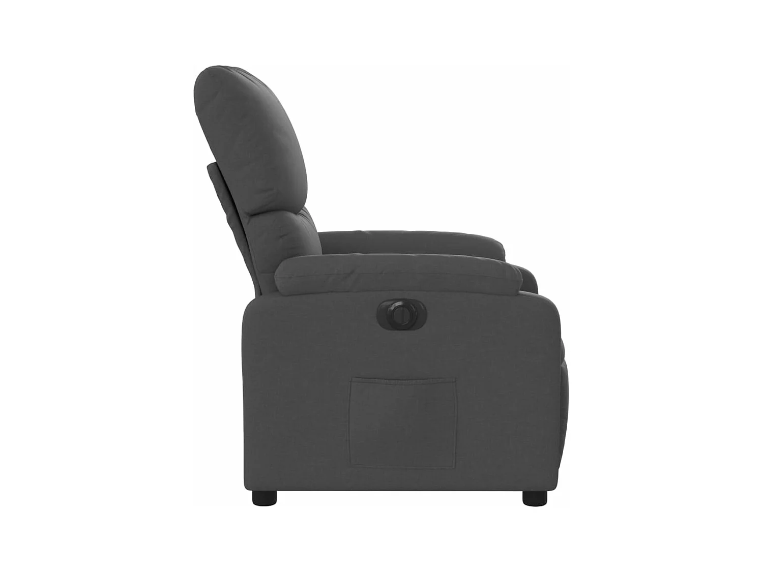Fauteuil inclinable électrique Gris foncé Tissu