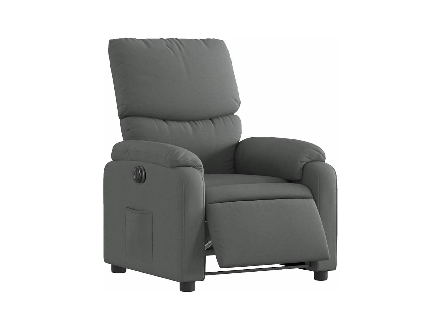 Fauteuil inclinable électrique Gris foncé Tissu