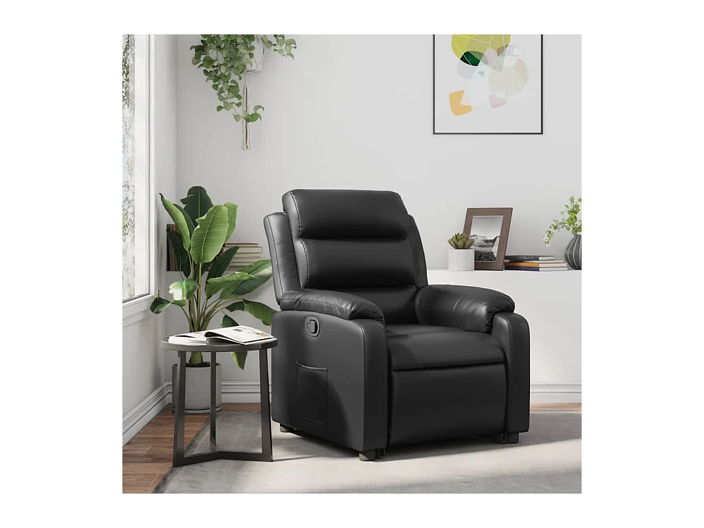Fauteuil inclinable Noir Similicuir
