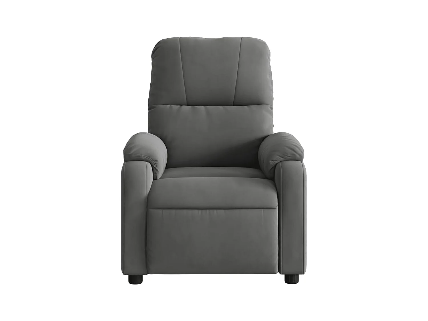 Fauteuil inclinable électrique gris foncé tissu microfibre