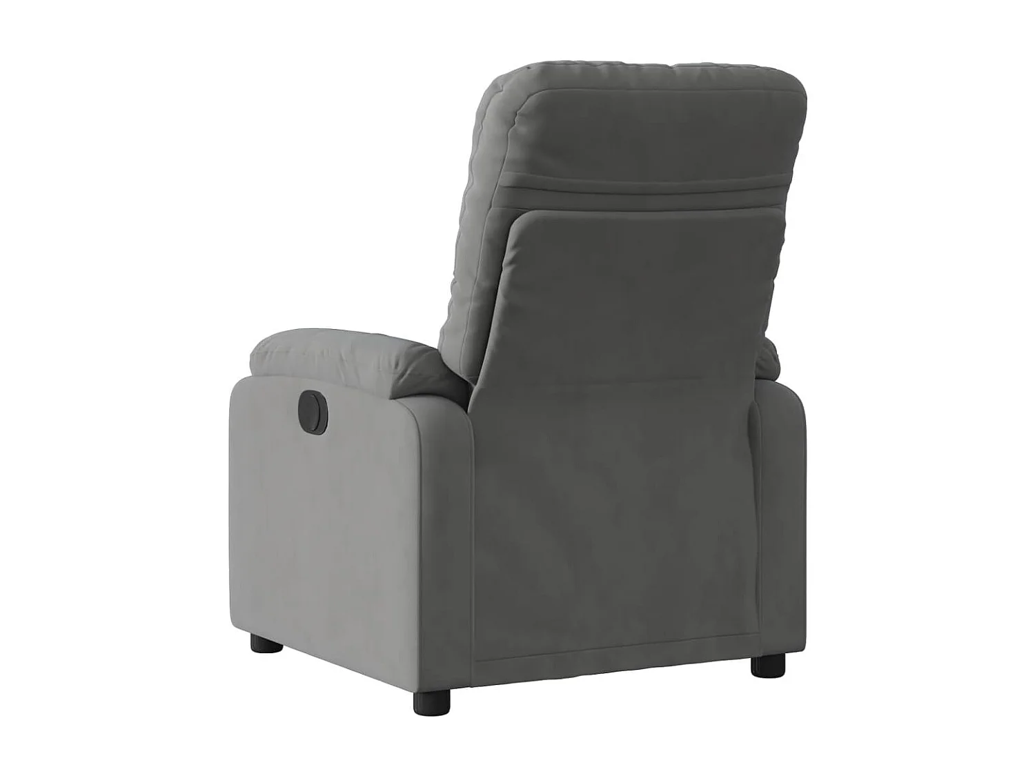 Fauteuil inclinable électrique gris foncé tissu microfibre