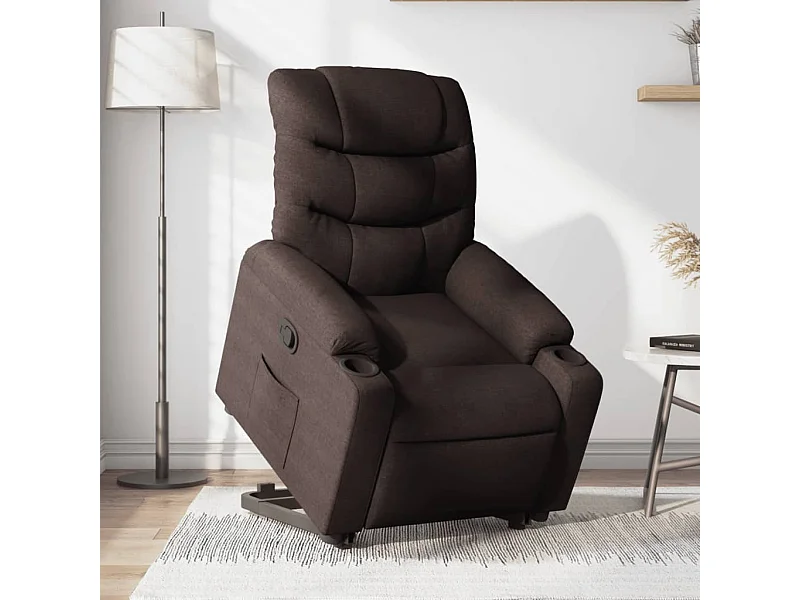 Fauteuil inclinable marron foncé tissu