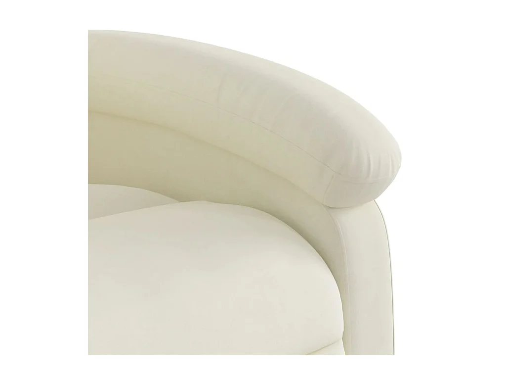 Fauteuil inclinable Crème Velours