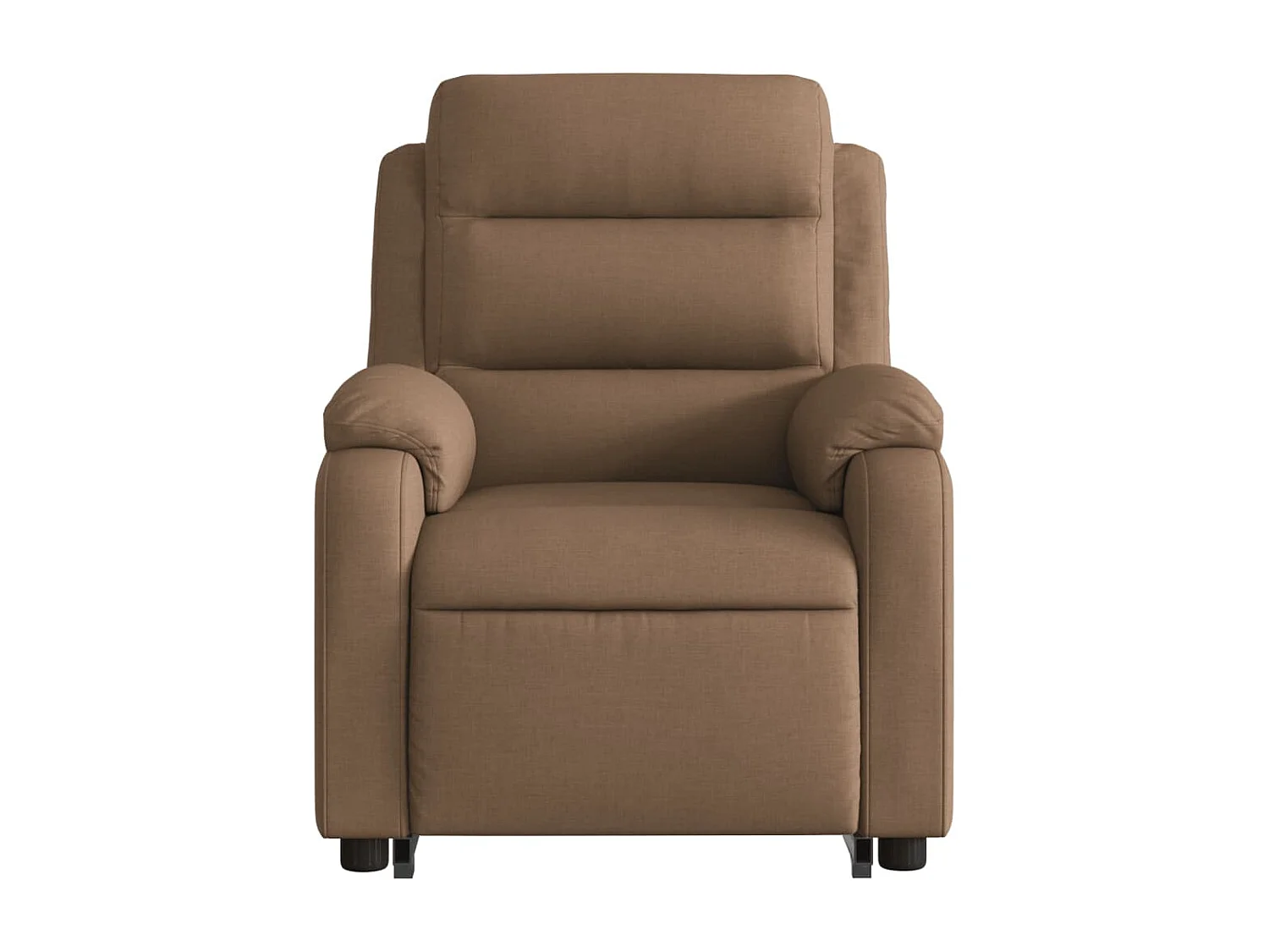 Fauteuil inclinable électrique marron tissu