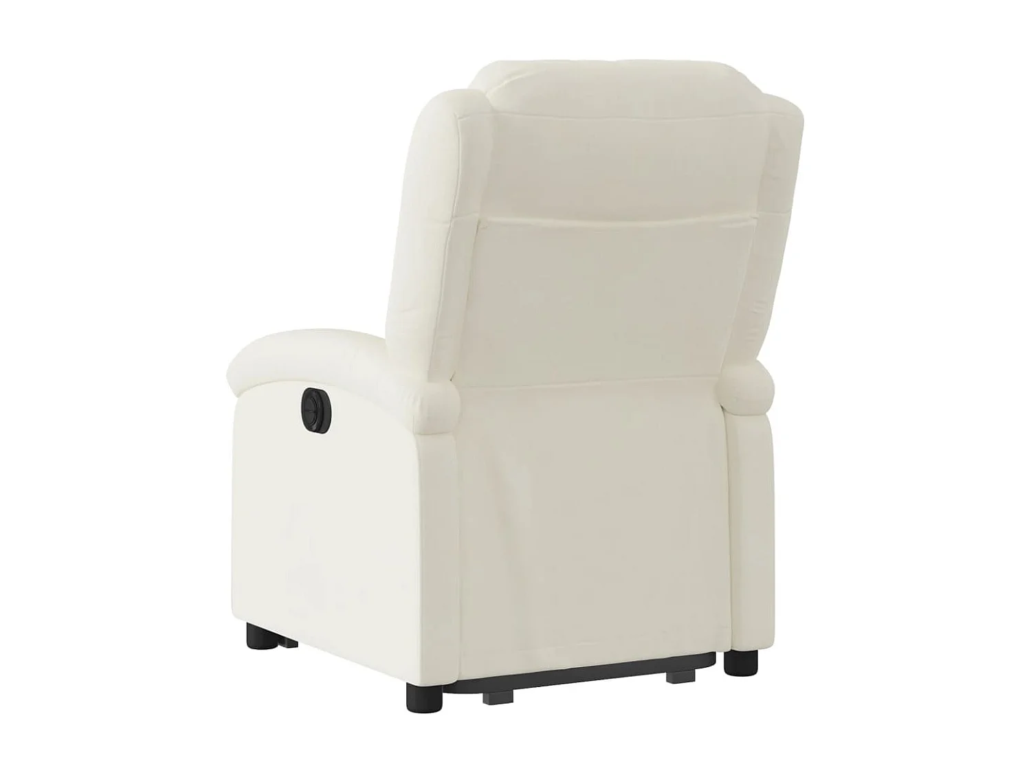 Sillón eléctrico reclinable elevable de terciopelo crema