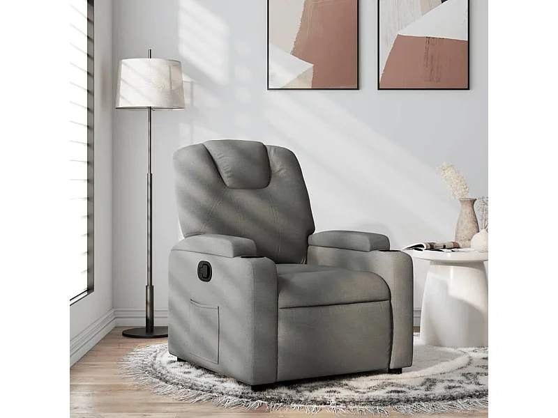 Fauteuil inclinable Gris foncé Tissu