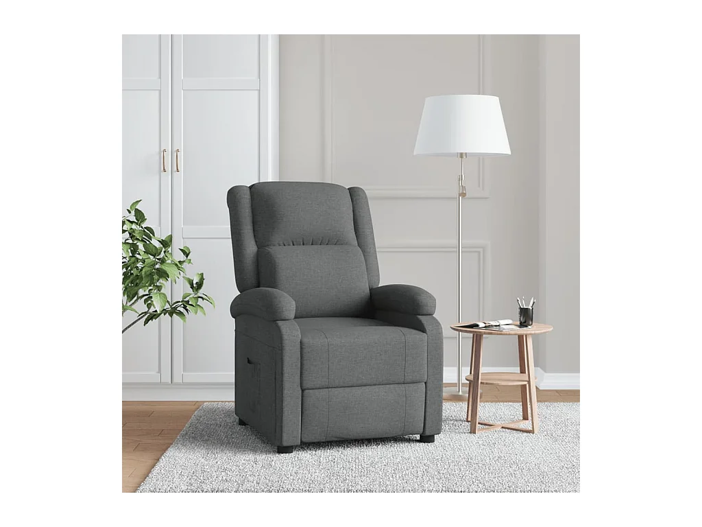Fauteuil inclinable Gris foncé Tissu