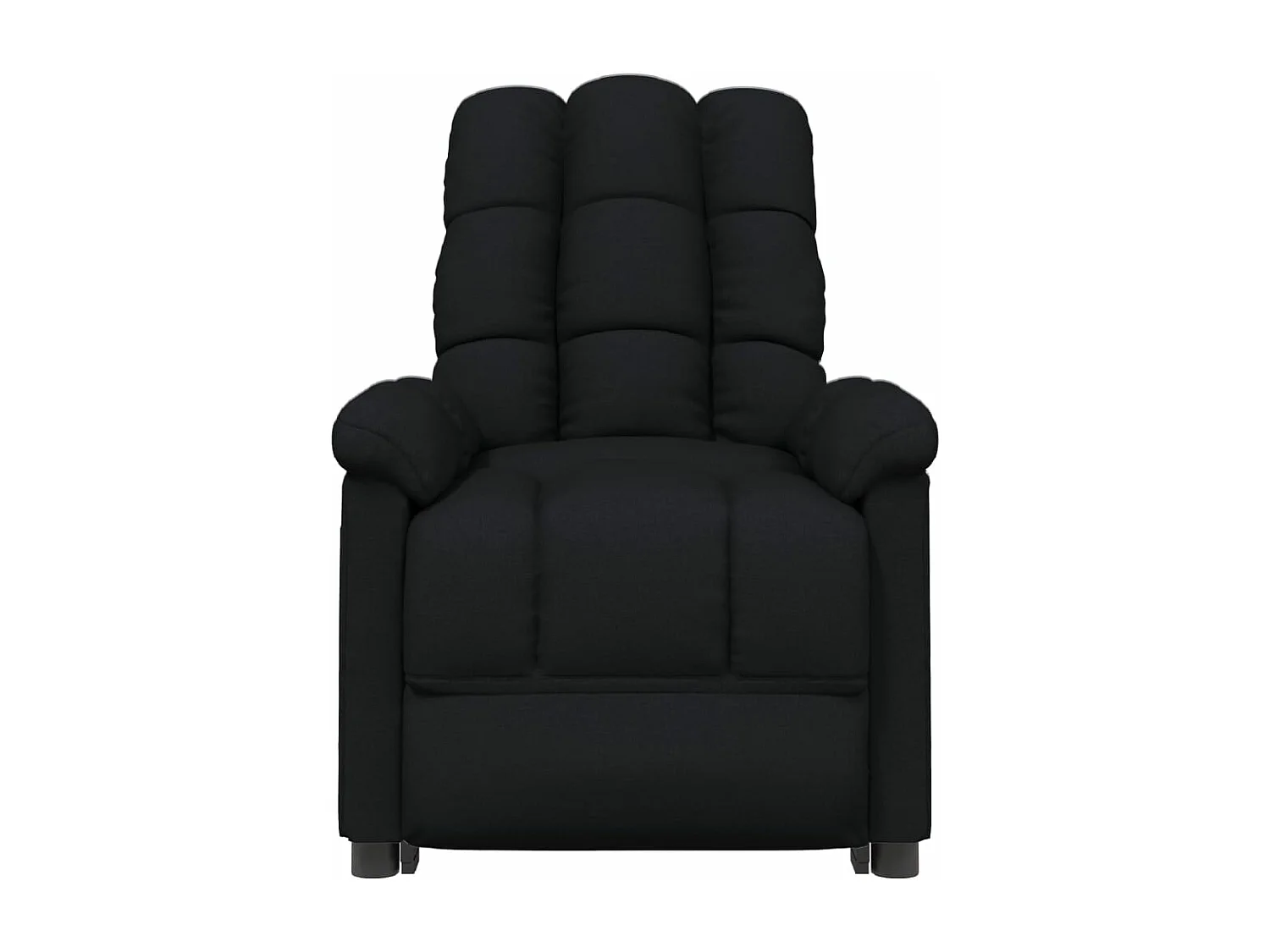 Fauteuil verstelbaar stof zwart